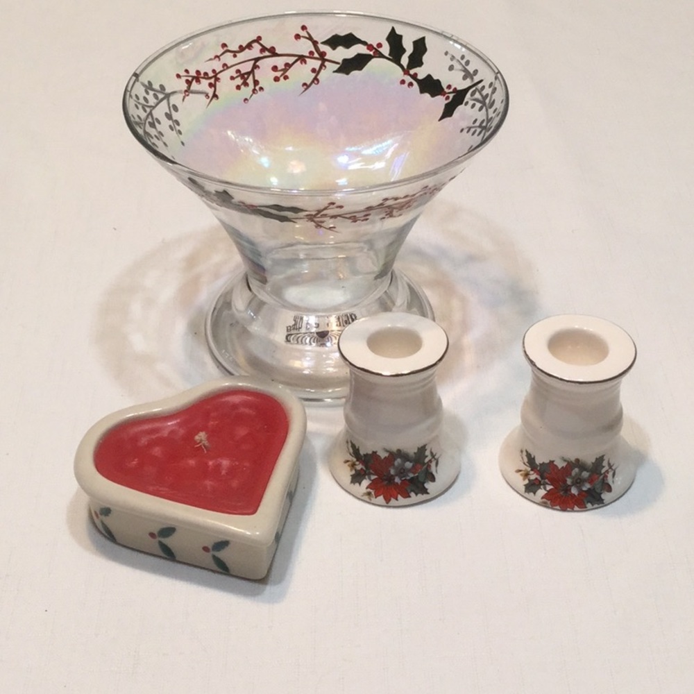 Bundle of Christmas Candle/Holders/Bowl​